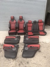 RANGE ROVER EVOQUE SEATS FRONT REAR RED BLACK LEATHER L538 HEATED FACELIFT 2018