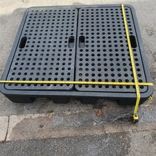 Bunded Spill Pallet Tray Chemical Four Barrels 45 Gallon 205L Fuel Oil IBC Tank