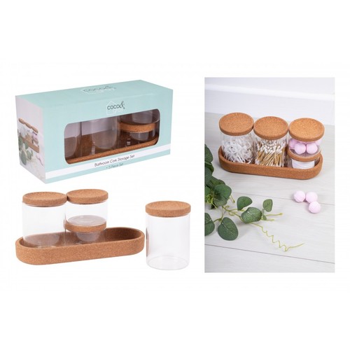 Set clear glass jars with - clear,