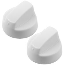 2 x DELONGHI White Oven Cooker Hob Flame Burner Hotplate Control Switch Knobs