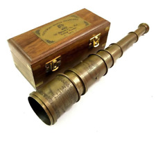 Vintage Brass Telescope Antique 20 Inch Hand Extending Naval Victorian Pirate