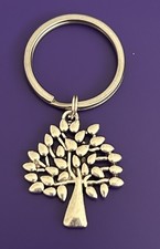 Mulberry Tree Silver Charmed Keyring. Xmas Stocking Gift/Party Favour