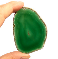 Banded Green Agate Geode Slice