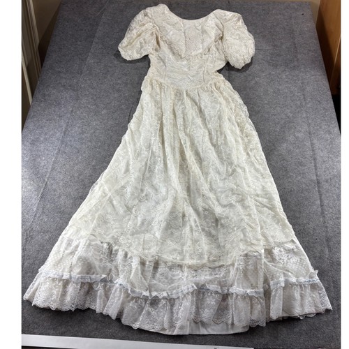 Vtg ivory lace wedding - ivory,