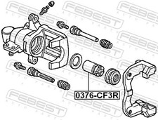 ✅Fits FEBEST 0376-CF3R REAR BRAKE CALIPER PISTON HONDA INTEGRA 4D DB ⭐UK Seller⭐