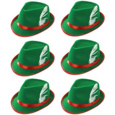 6 X WOMEN'S BAVARIAN HAT GREEN