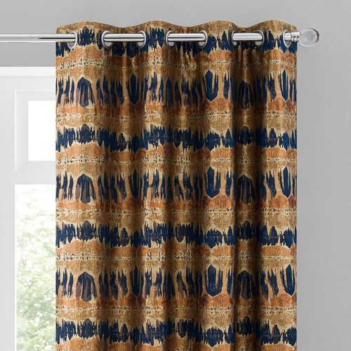 Navy gold jacquard - jacquard, heavy
