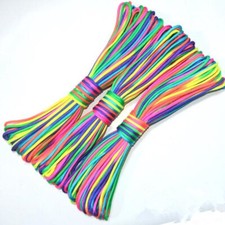 1 Roll 31M Rainbow Paracord Rope 7 Strands Parachute Cord Camping Ropes