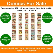 Beano comics 1971 - Choose issues from list #1485 to #1536 - DC Thomson