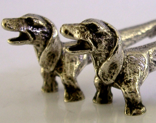 Sterling silver dachshund dog - dachshund,