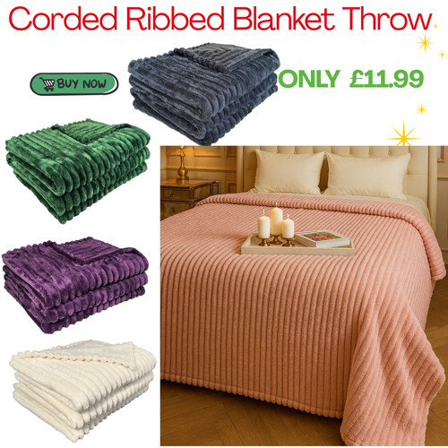 Chunky ribbed throw - throw, blanket