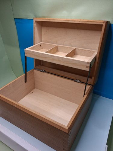 Vintage wooden craft box with - vintage,