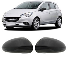 Gloss Black Side Door Wing Mirror Cover Caps For VAUXHALL Corsa D & E 2006-2019
