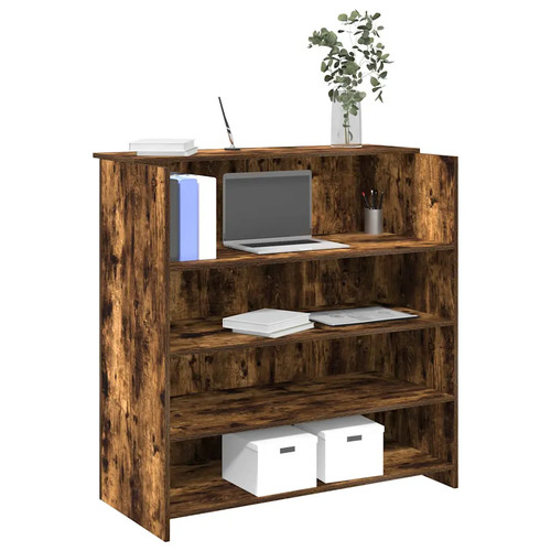 Walplus reception desk smoked - desk,