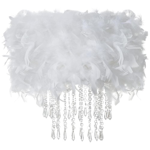 Feather lampshade with - with, acrylic