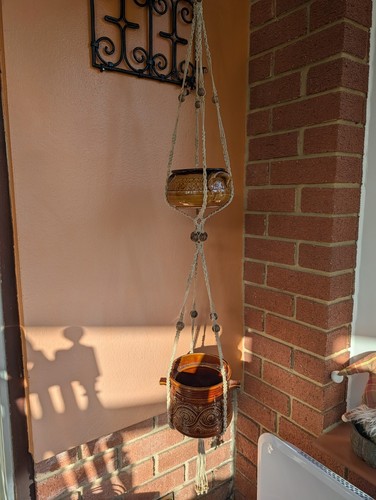 Hand made macrame plant - -,