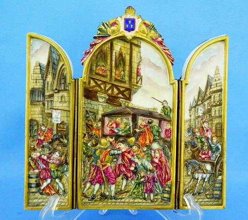 Capodimonte triptych porcelain - triptych,