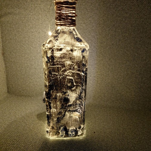 Led light glass bottles - up,