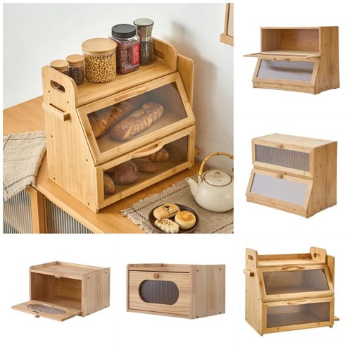 Tiers bamboo bread bin - bread,
