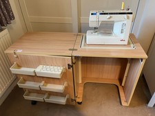 Horn Sewing Machine Cabinet - Beech 