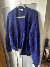 Cardigan Sweater purple Mohair
