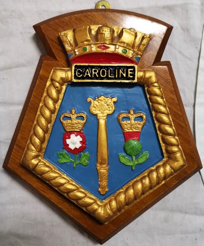Hms caroline ship crest - ship,