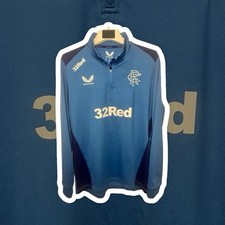Glasgow Rangers 1/4 Zip Training Football Tracksuit Top Men’s M Blue Castore