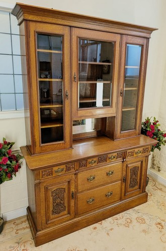 Victorian carved solid oak - solid,
