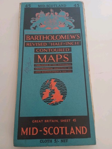 Bartholomew half inch - inch, map