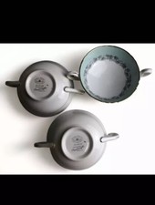 Fine English Bone China X 4 Tuscan" Aristocrat "Double Handled Soup Bowls