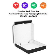 Takeaway plain black pizza - takeaway,