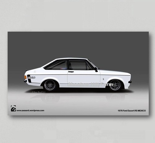 Fridge magnet ford - escort, mk2