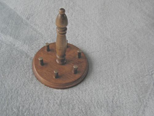 Small wooden thimble - wooden, display