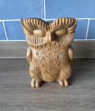 Carved Wooden Owl Large