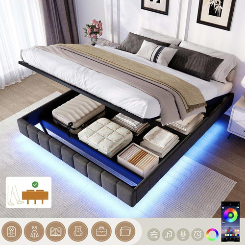 Double ottoman storage bed - storage,