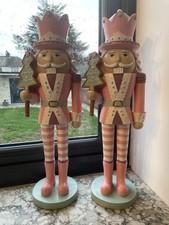 TK Maxx Homesense Pink Christmas Nutcracker Pair Brand New
