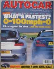 AUTOCAR magazine 25 September 2002 featuring Lotus Cortina, Ford Mondeo ST220