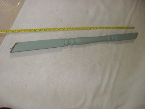 Wooden spindles green painted - wooden,