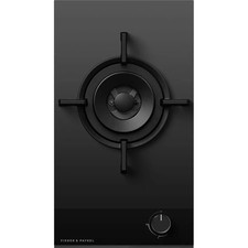 Hob Fisher & Paykel Series 9 CG301DLPGB4 30cm LPG Gas Cooktop Black Glass CG301