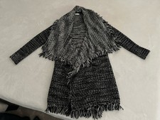 Vince Black Tweed Wool Coat