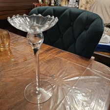 Long Stem Clear Glass Candle