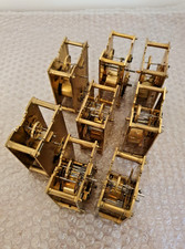 8 FRENCH CARRIAGE CLOCK MOVEMENTS FOR PARTS - SPRINGS/CLIPS/BARRELS/WHEELS #04