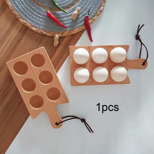 Storage tray wooden egg holder - wooden,