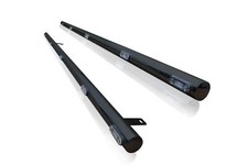 Black Side Bars + Amber LEDs To Fit Renault Trafic LWB 2022+ Van Stainless Tubes