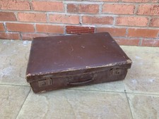 vintage leather suitcase, Evacuee Case TV Prop, Collectors
