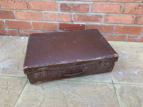 Vintage leather suitcase - vintage,