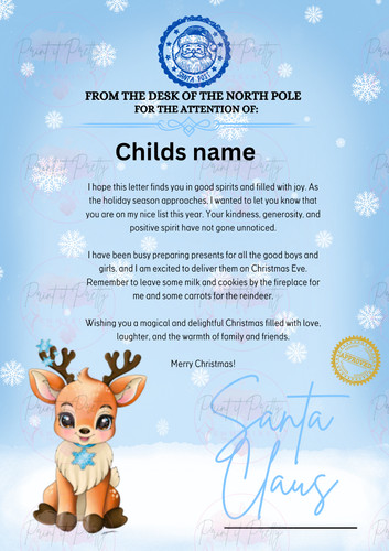 Personalised letter from santa - personalised,