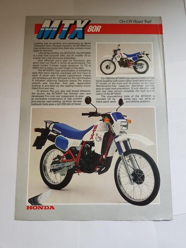 Honda mtx80f off road - on-off, trail