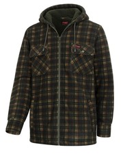 Hoggs Of Fife Mens Caithness Hooded Fleece Shacket Green RRP£49.95 Shooting