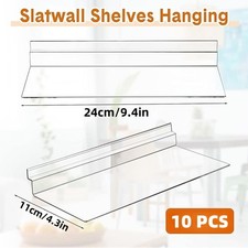 10× Slatwall Shelves Acrylic